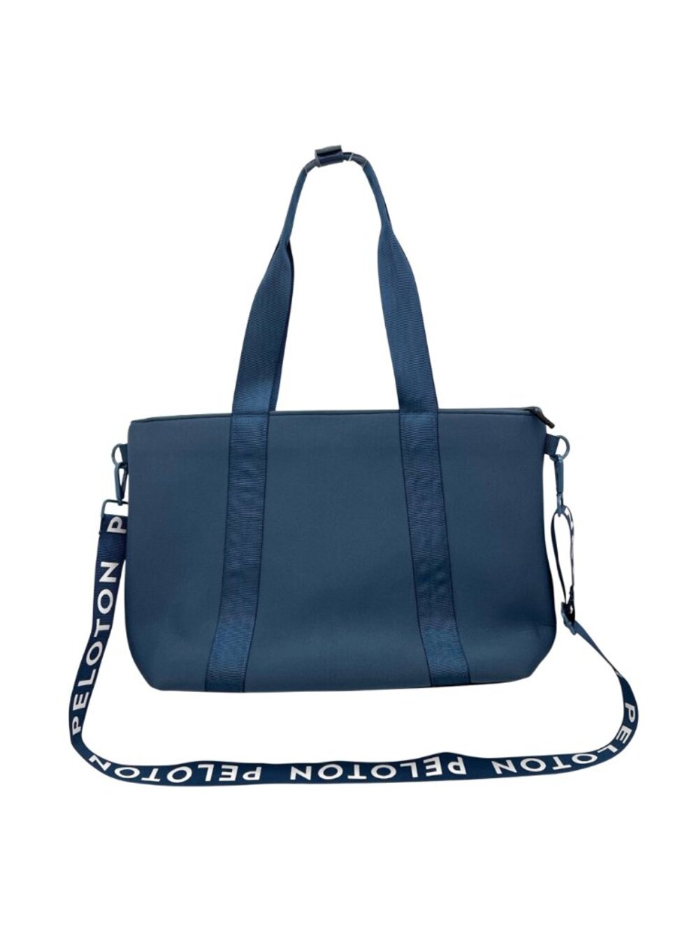 Peloton Blue Gym Bag Tote With Adjustable Strap & Zipper Closure & Inner Pocket - Picture 4 of 12